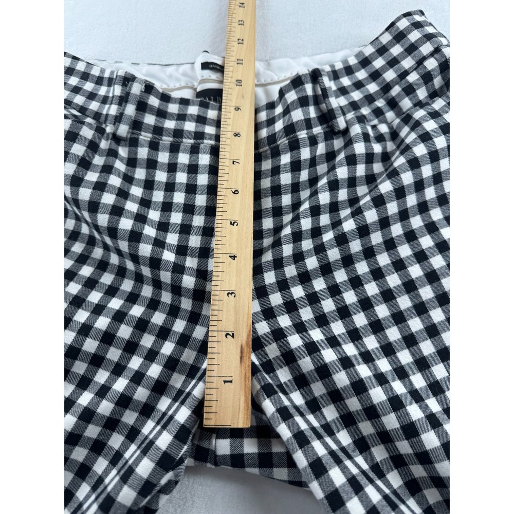 Talbots Chatham Ankle Pant Women's 8 Black White Gingham Pull-On Classic Hipster - Picture 7 of 9